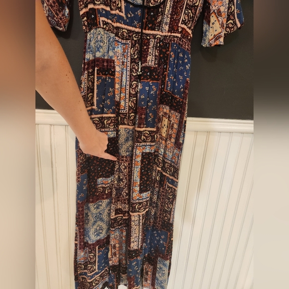 American Eagle Patchwork Paisley Maxi Dress - Picture 8 of 12